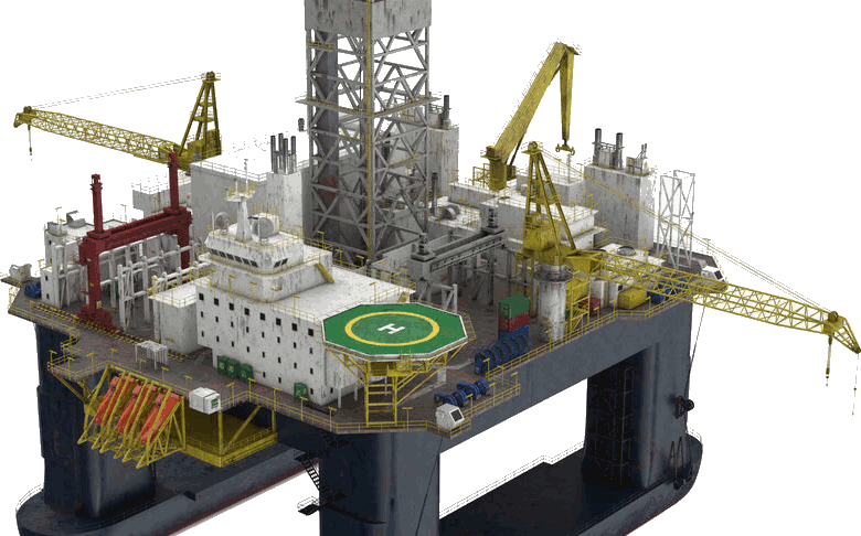 Maquette 3D BIM Plateforme gaz
