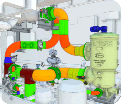 Modélisation 3D tuyauteries en situation
