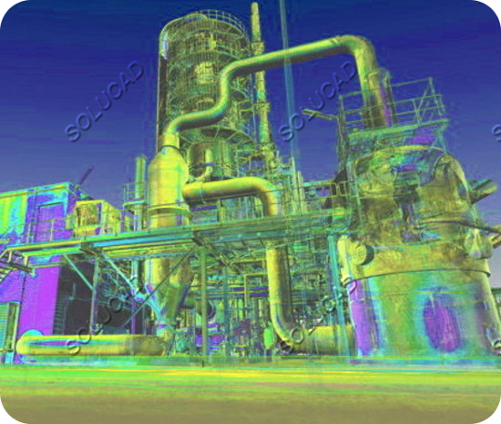 Relevé laser 3D usine pétrochimique