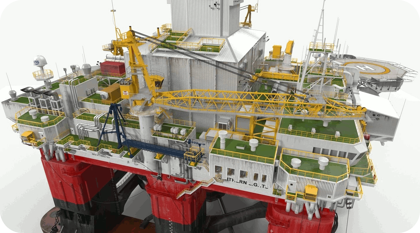 Modélisation 3D BIM Plateforme offshore