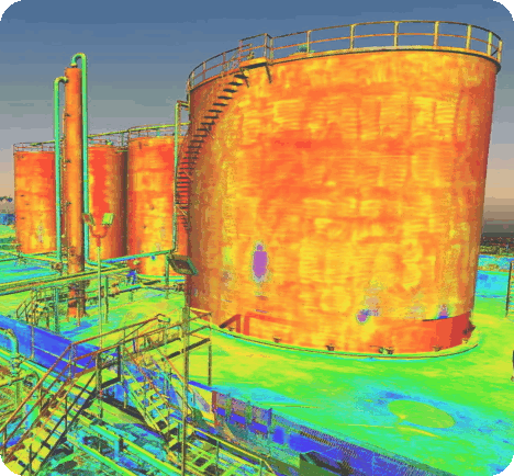 Relevé laser 3D site pétrochimique