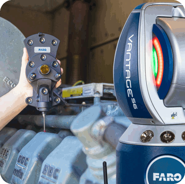 Capture de points au laser tracker