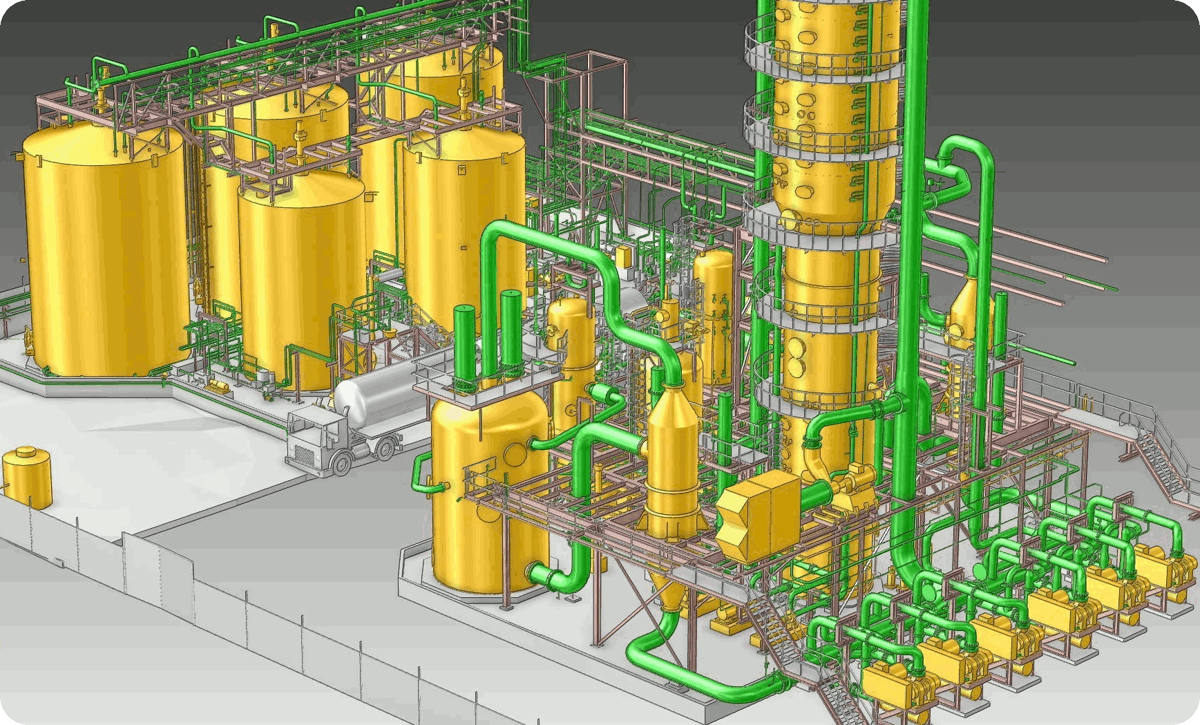 Reverse engineering 3D usine pétrochimique