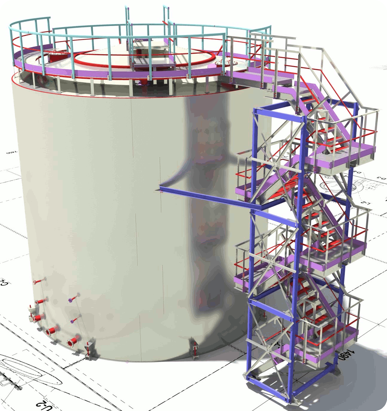 Rétro conception 3D cuve de stockage