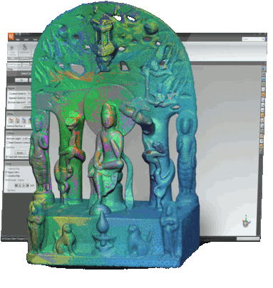 Restitution 3D d'une sculpture antique