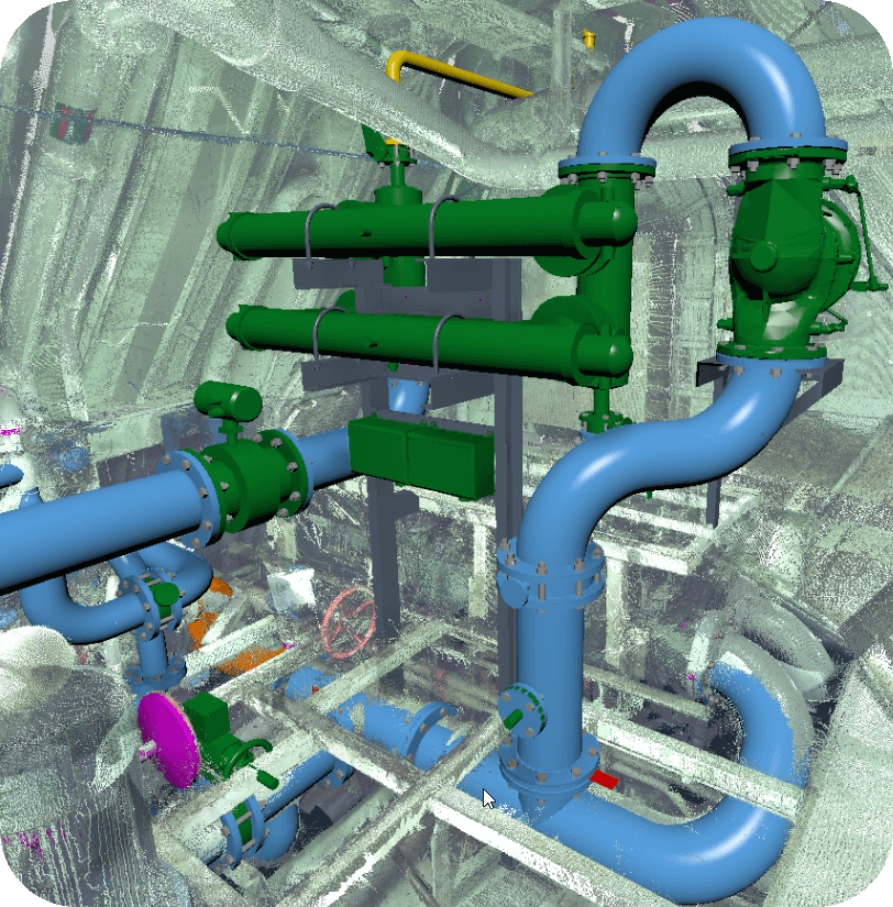 Modélisation 3D tuyauteries en situation