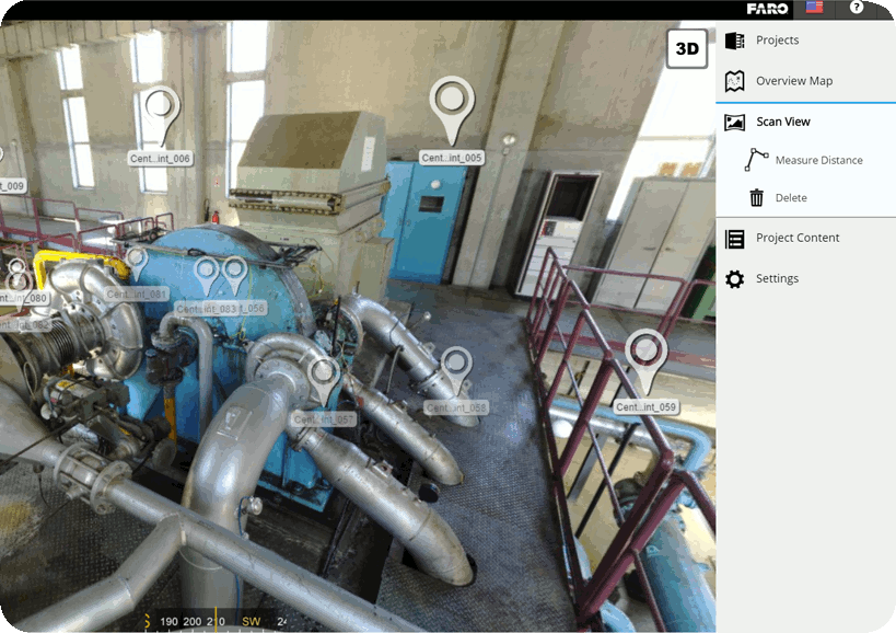 Relevé d'usine au scanner laser 3D