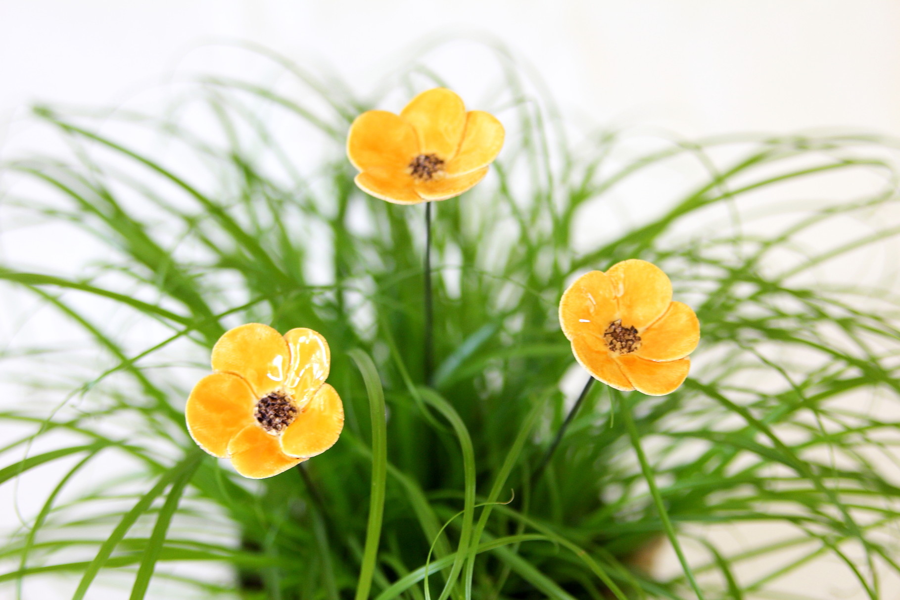 Blumen Stecker - gelb