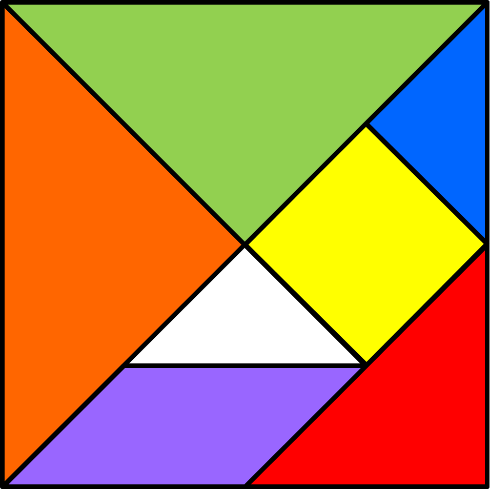 TANGRAM - Spielvorlagen Webseite für Würfelmosaike!