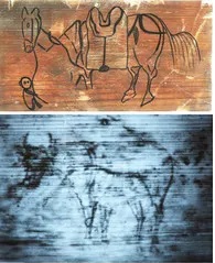 猿駒曳の絵馬　岡山鹿田遺跡出土の奈良時代末期の日本最古の絵馬