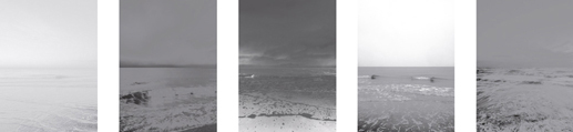 Peter Ruehle    5 Ozeane     5 pcs 18 x 13 cm  5 Fotografien auf Barytpapier, gerahmt  2017