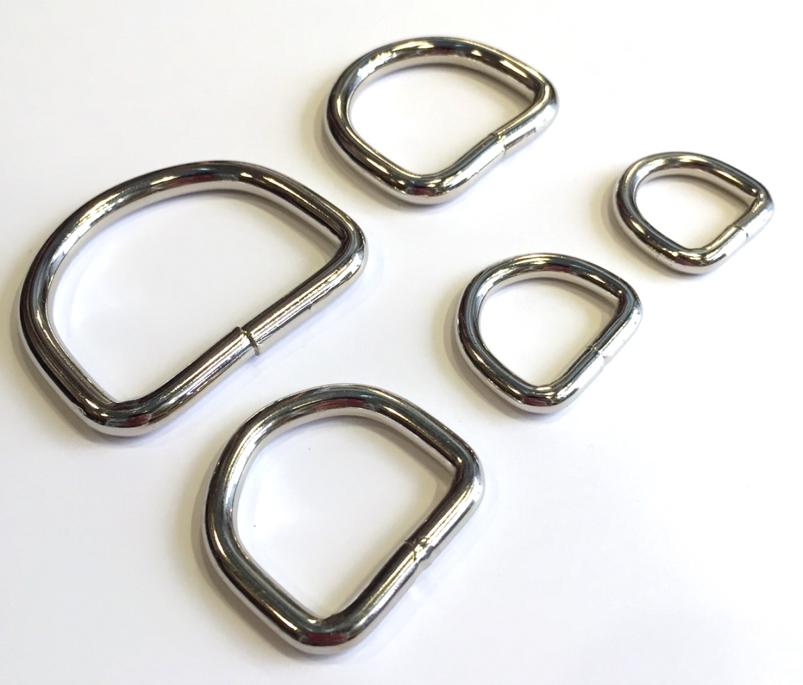 Loosco Anelli A D In Metallo, 6 Pezzi, Anelli Non Saldati Per Borse E Cortili, Accessori Fai Da Te, Canna Di Fucile, 3,8 Cm
