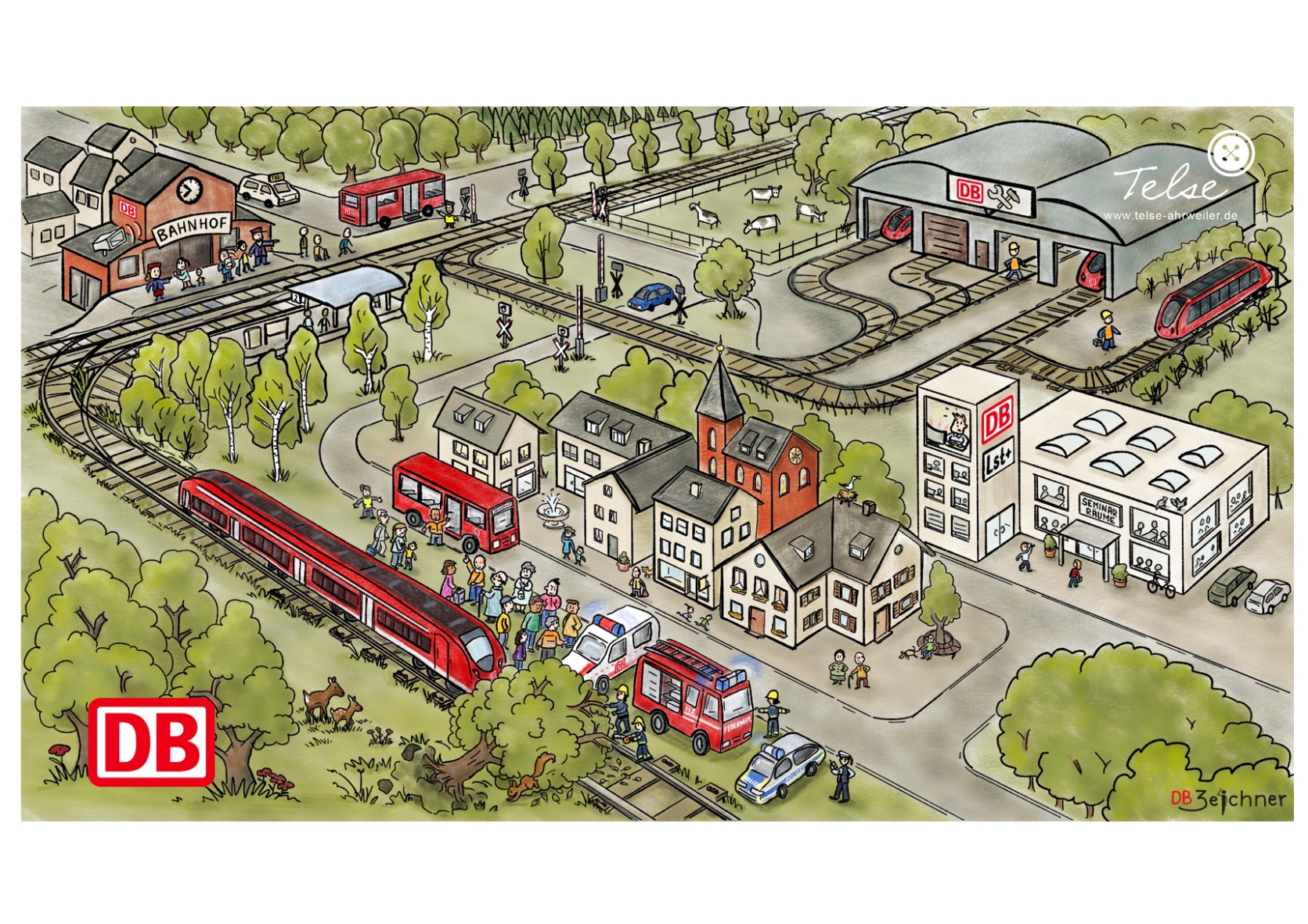 Wimmelbild für DB Regio
