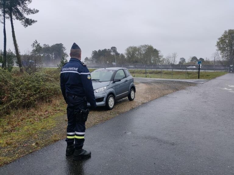 L'homme au volant de la voiturette présentait un taux d'alcool dans le sang de 1,36g./Photo Gendarmerie des Landes. 