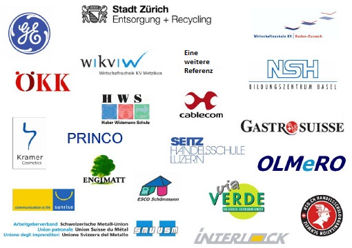 Die Logos unserer Referenzen. HSO, Cablecom. Gastro Suisse, ÖKK und viele mehr konnten schon von unserem Coaching profitieren.