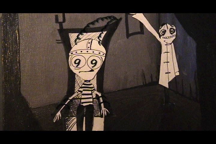 DÉCOMPTE MORTEL (2002), Numérique, Animation papier, peinture, feutre. 8 secondes.