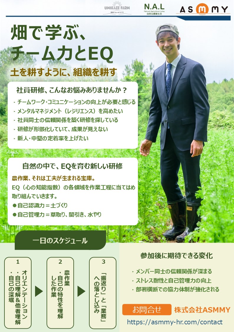 畑で学ぶ、チーム力とEQ
