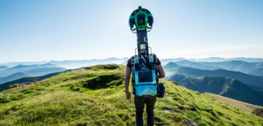 Vorjahressieger Google ist in diesem Jahr nicht in der Rangliste zu finden. Der Grund dafür ist, dass Google nicht an der Mitarbeiterbefragung teilgenommen hat. Im Bild: ein Google-Trekker bei der Kartierung der Tessiner Wanderwege im Sommer 2014.