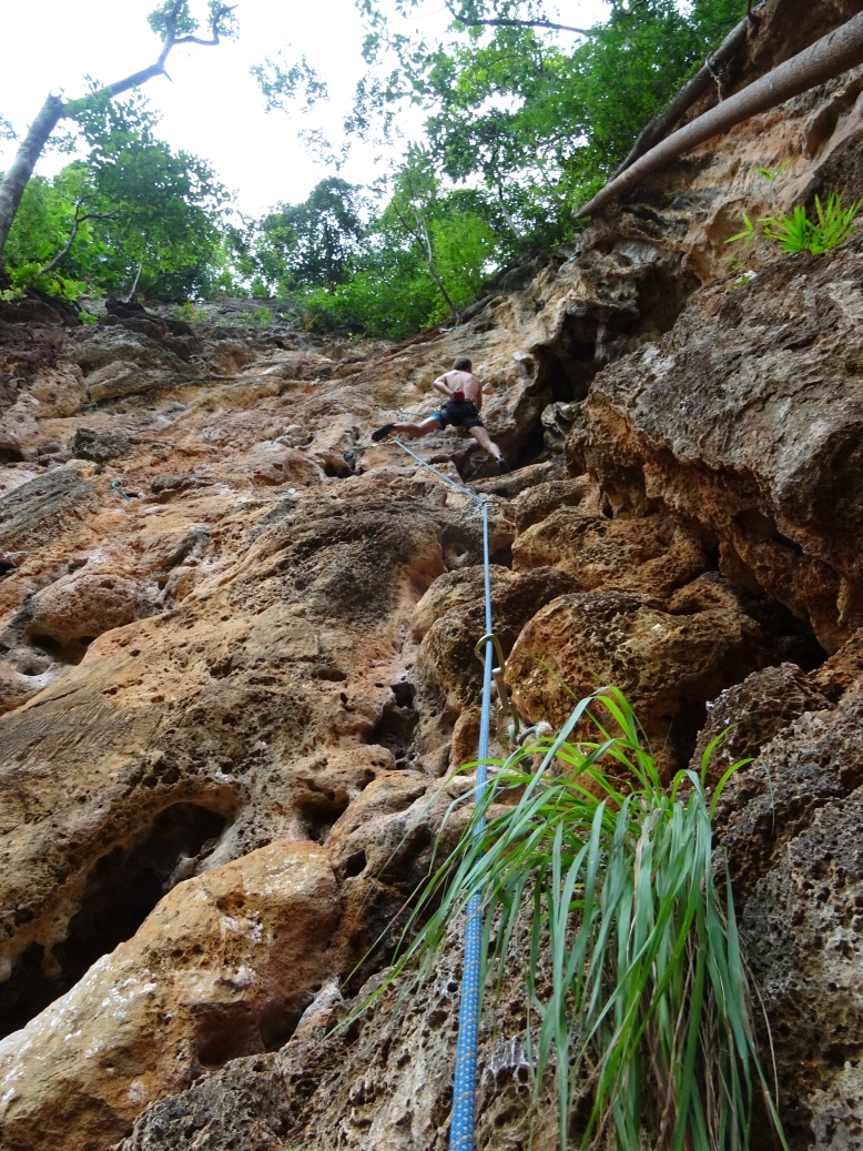 Klettern am Kalkfels in Krabi