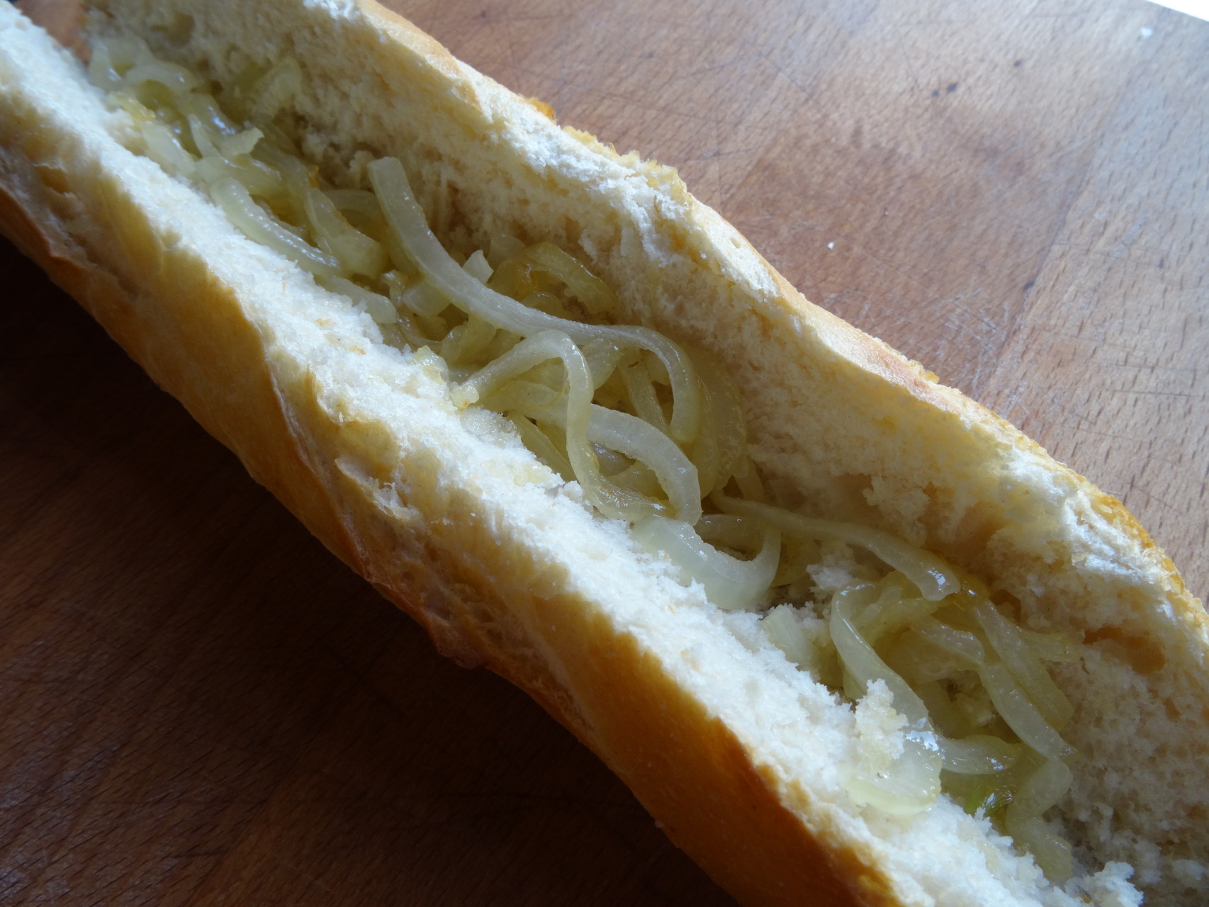 Sausage & Onion Baguettes The Credit Crunch Cooke