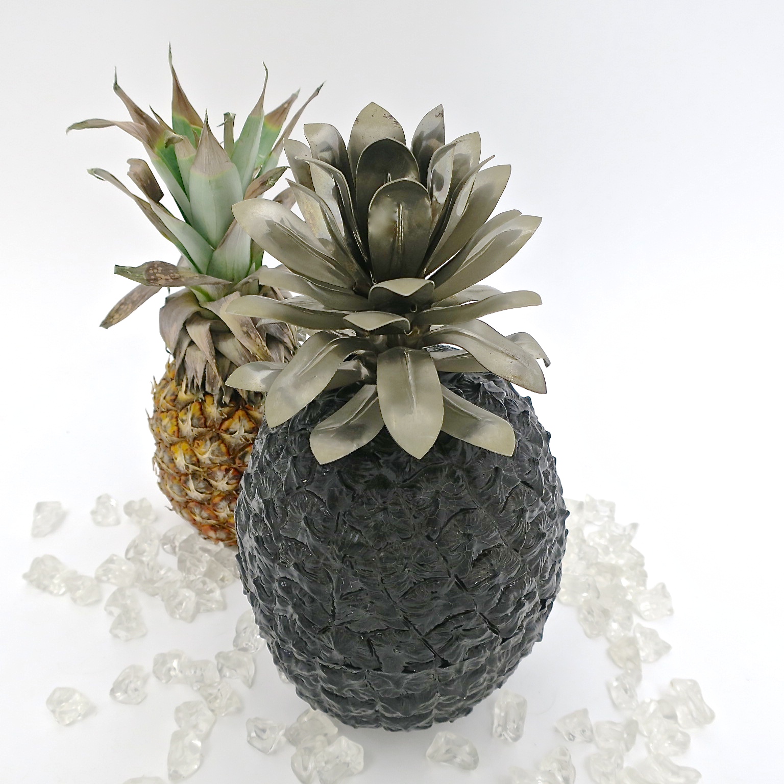 ananas eiskühler ice bucket pineapple cocktailbar holywood regency seventies midcentury modern bartender geschenke für männer kaufmuseum 