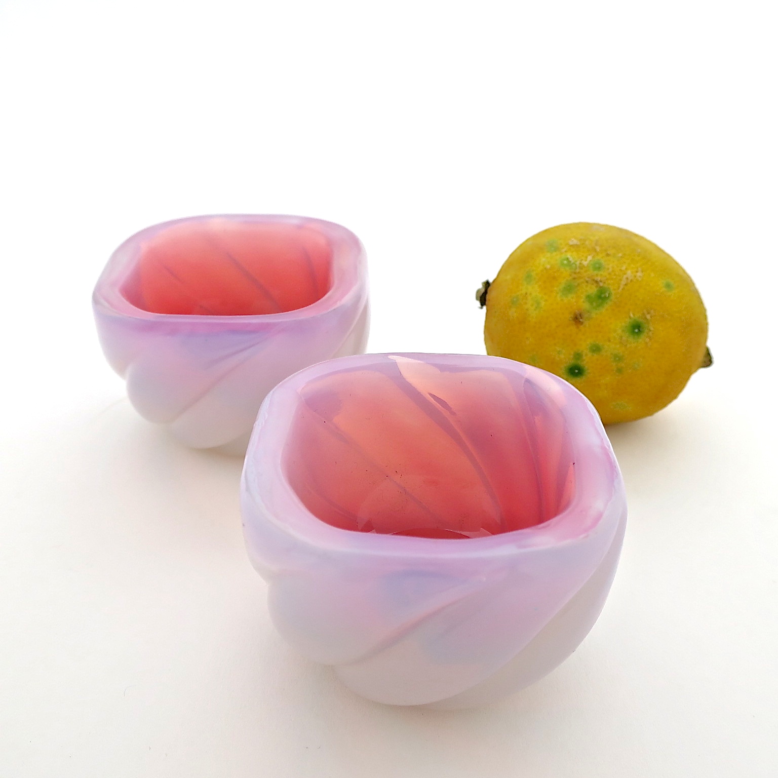 murano schale bowl alabastro opalino opalglas jakobsmuscheln shell muschel nature tischdecoration tableware kaufmuseum 60er sixties altrosa rosa pink midcentury midmod