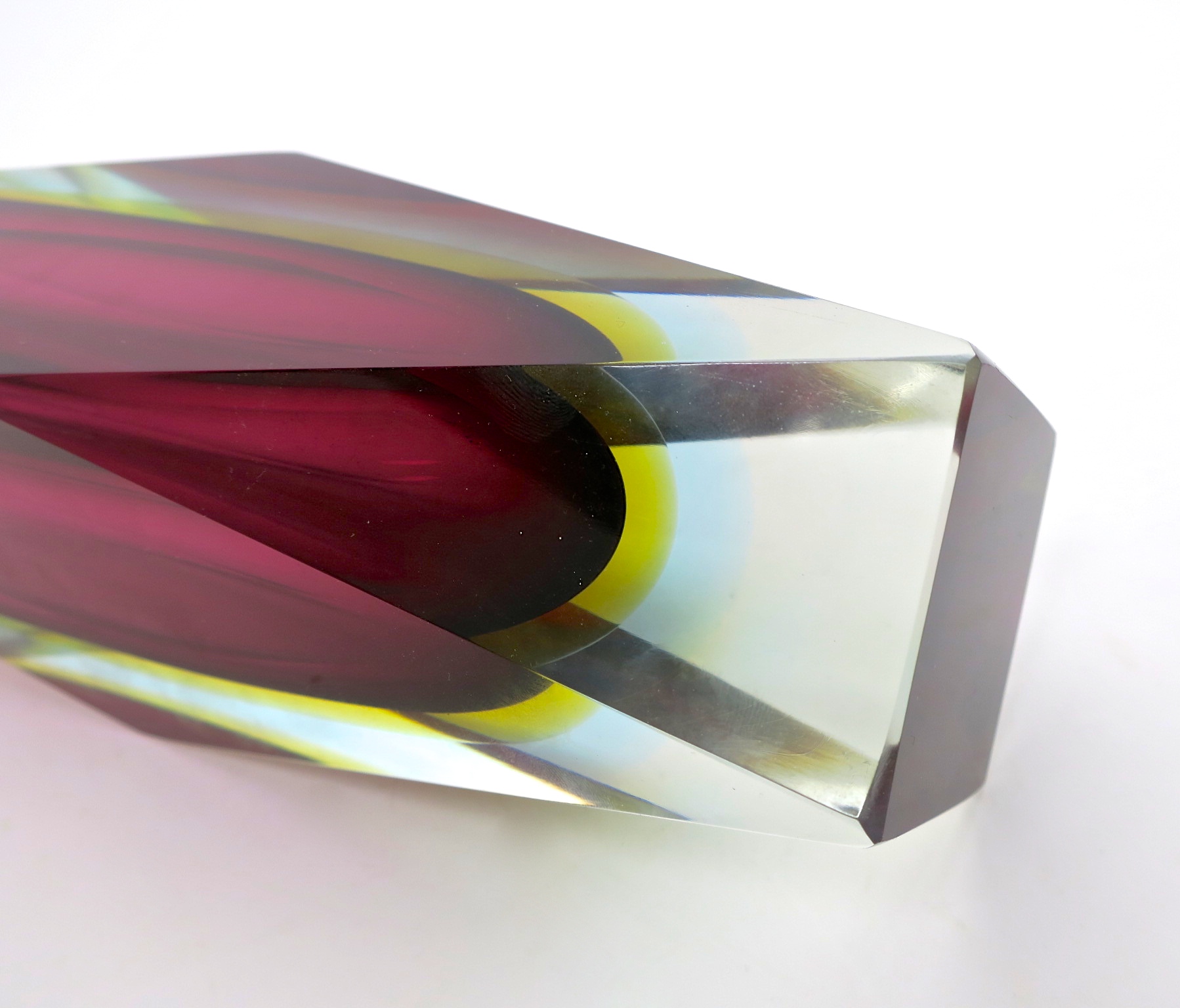 murano blockvase kristall mundgeblasen mouthblown handcrafted handgeschliffen feuerpoliert fire polished kristal crystal vase