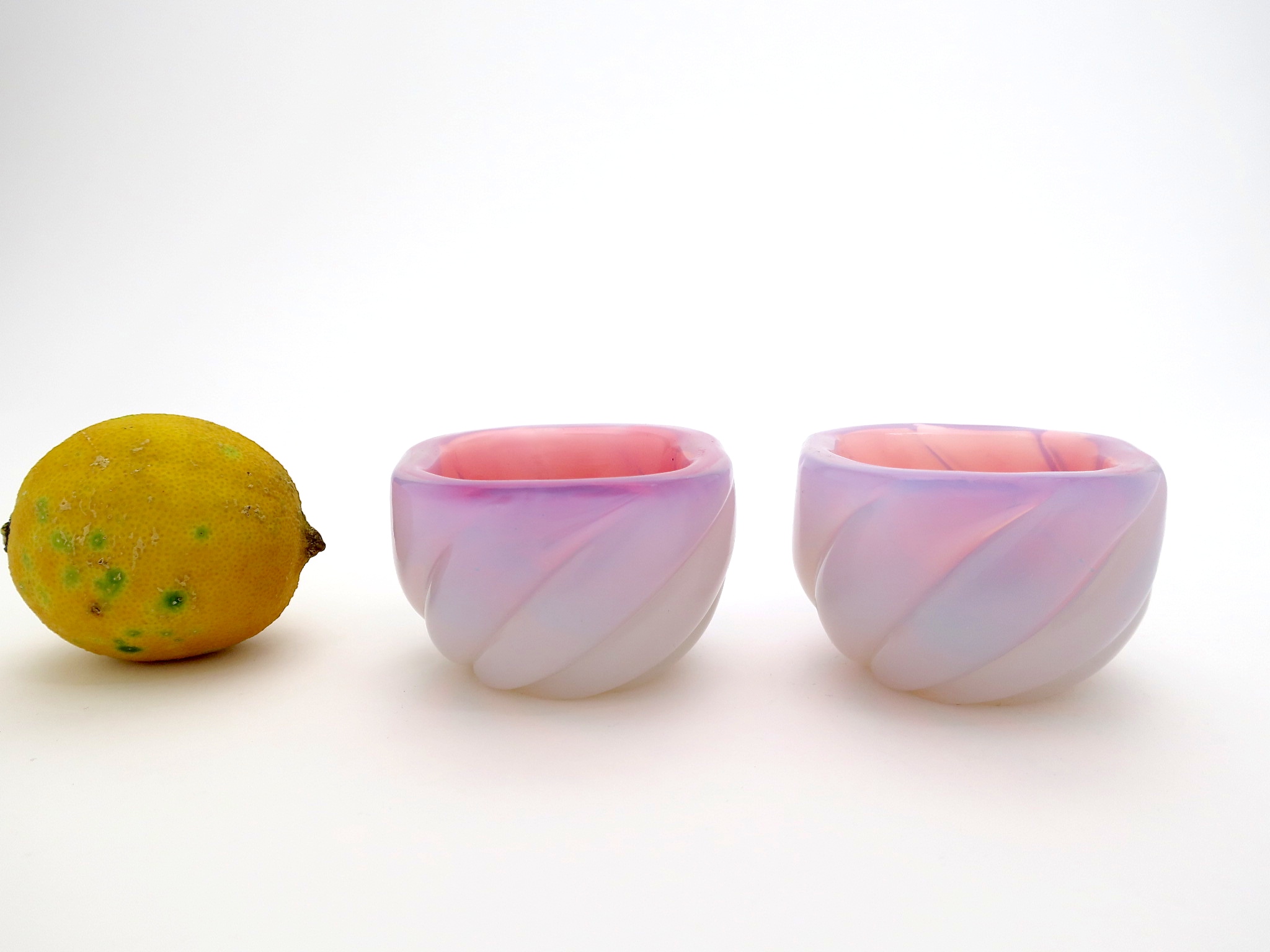 murano schale bowl alabastro opalino opalglas jakobsmuscheln shell muschel nature tischdecoration tableware kaufmuseum 60er sixties altrosa rosa pink midcentury midmod