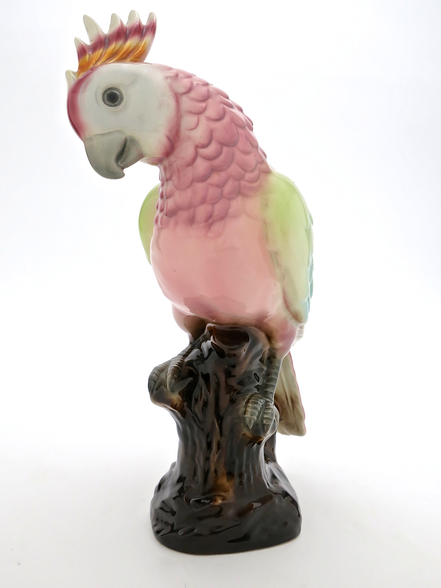 kakadu cortendorf keramik ceramique cockatoo figur puderpink mintgrün pastelpink interior kaufmuseum münchen inneneinrichtung design styling