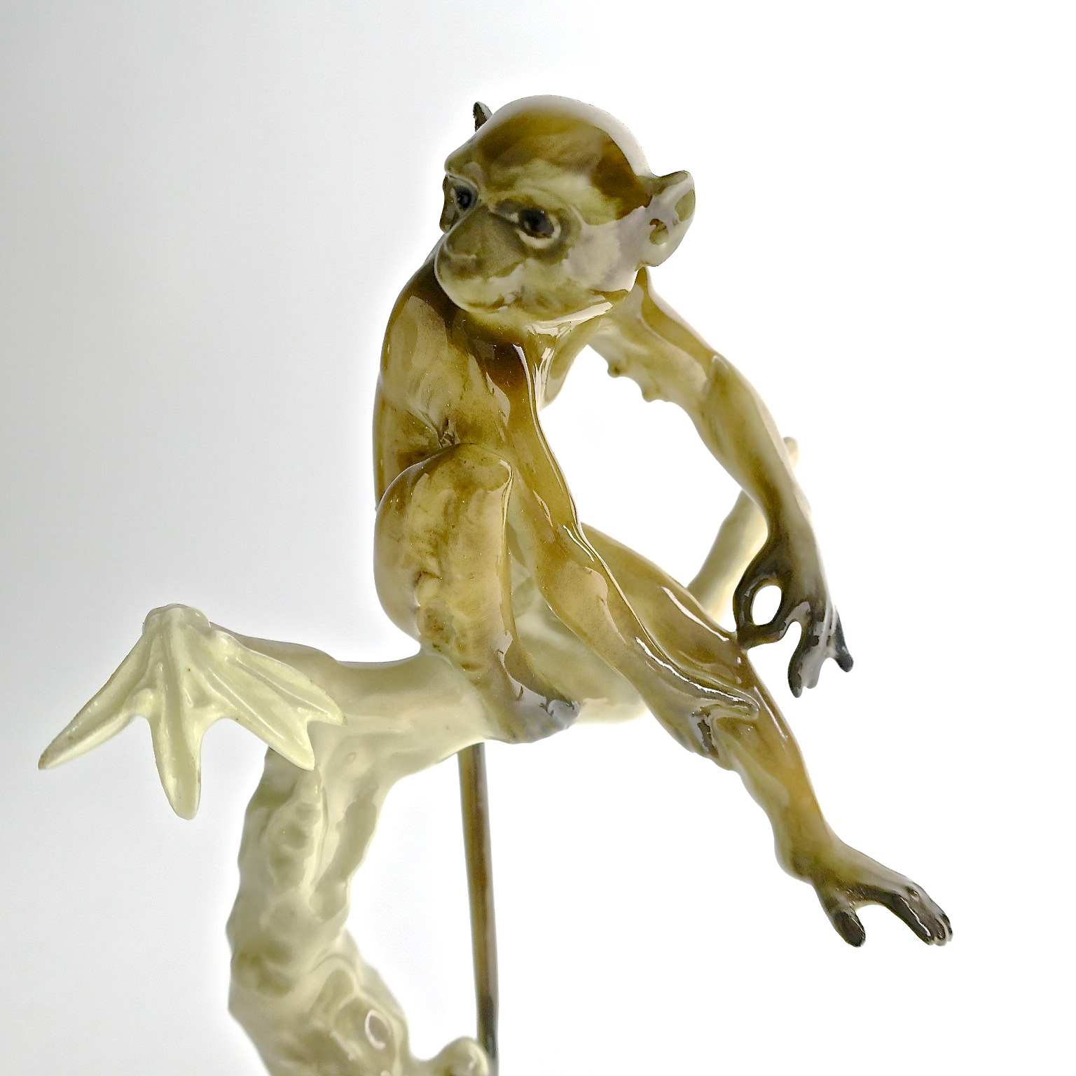 affe monkey exotisch animals hutschenreuther hansachtziger porzellan filigran 50er 1950 fifties handbemalt manufacture porcelain