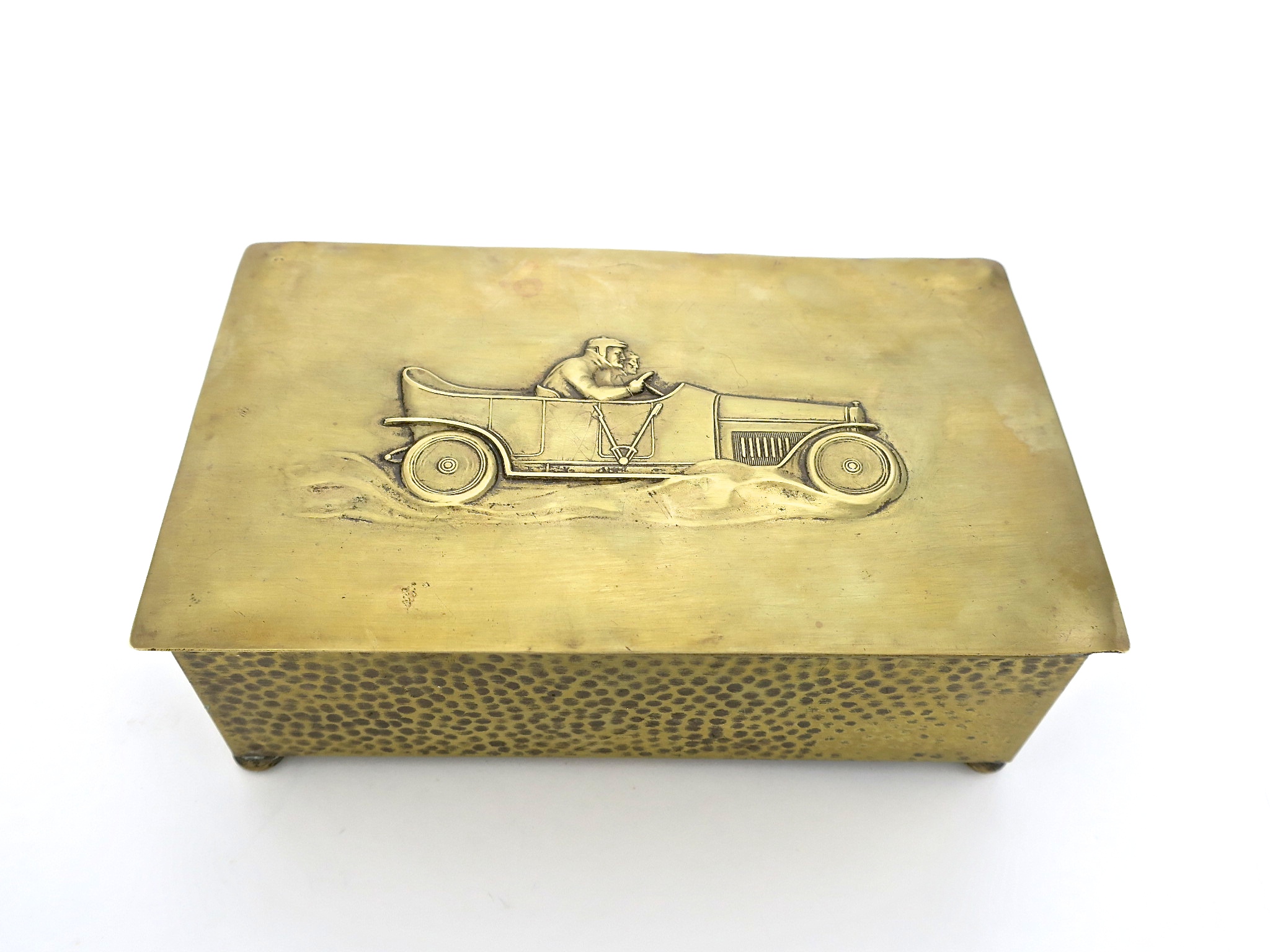 automobilia art déco oldtimer automobilisten wmf messing autorennen rennfahrer rallye nürburgring rallye montecarlo antik kaufmuseum