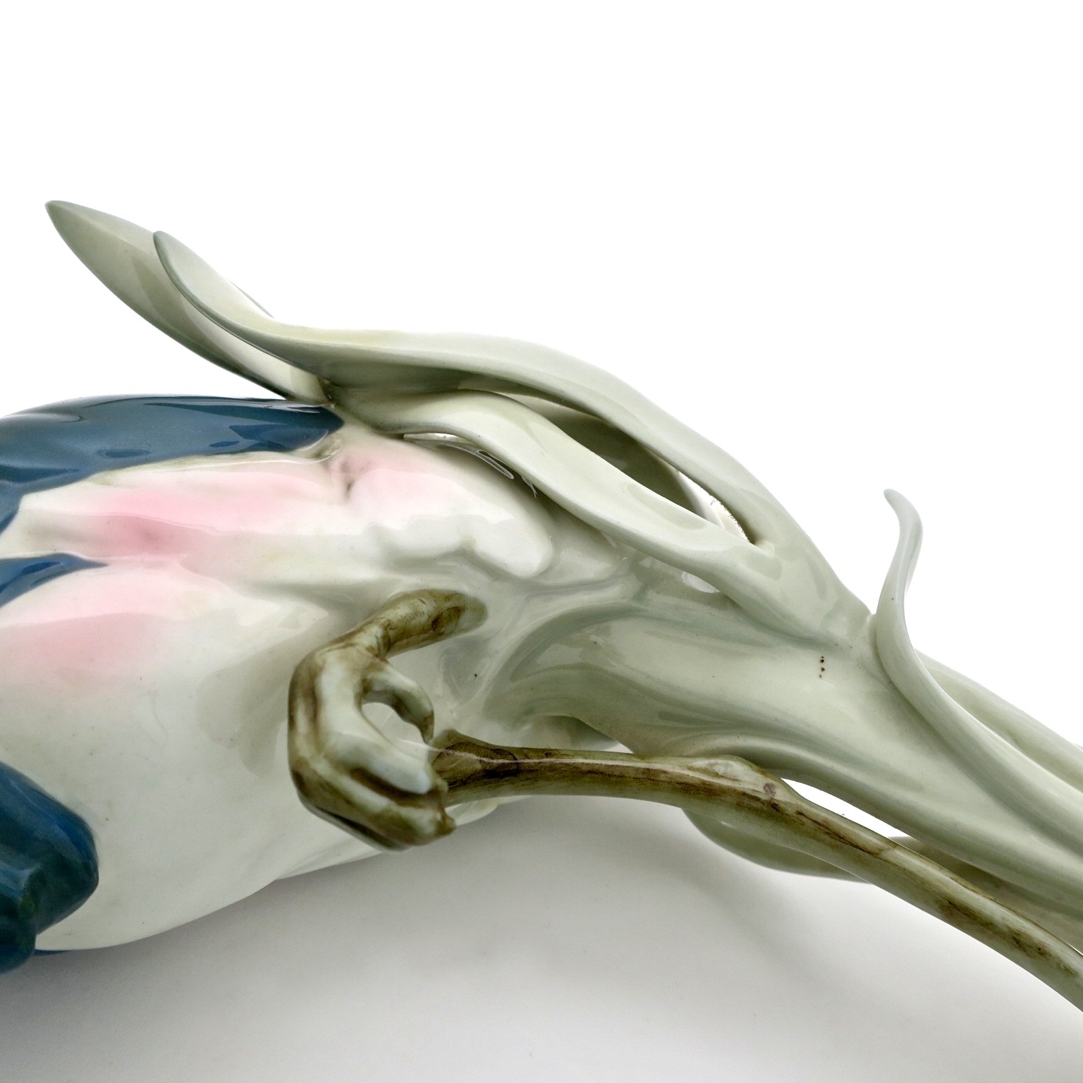 pfau kronenkranich paradiesvogel bird vogel exotisch keramik kaufmuseum münchen krone ceramique figur skulptur