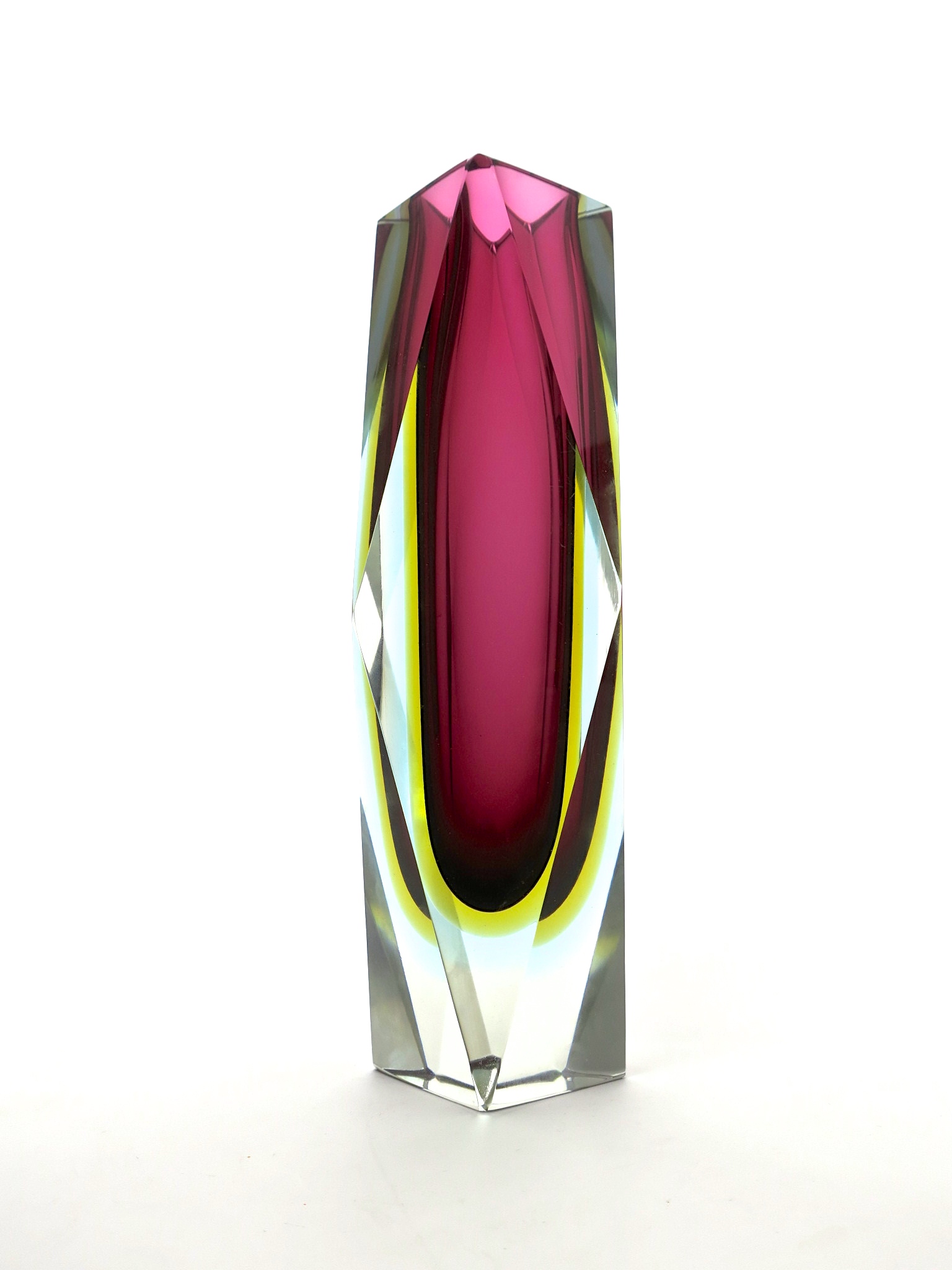 murano blockvase kristall mundgeblasen mouthblown handcrafted handgeschliffen feuerpoliert fire polished kristal crystal vase