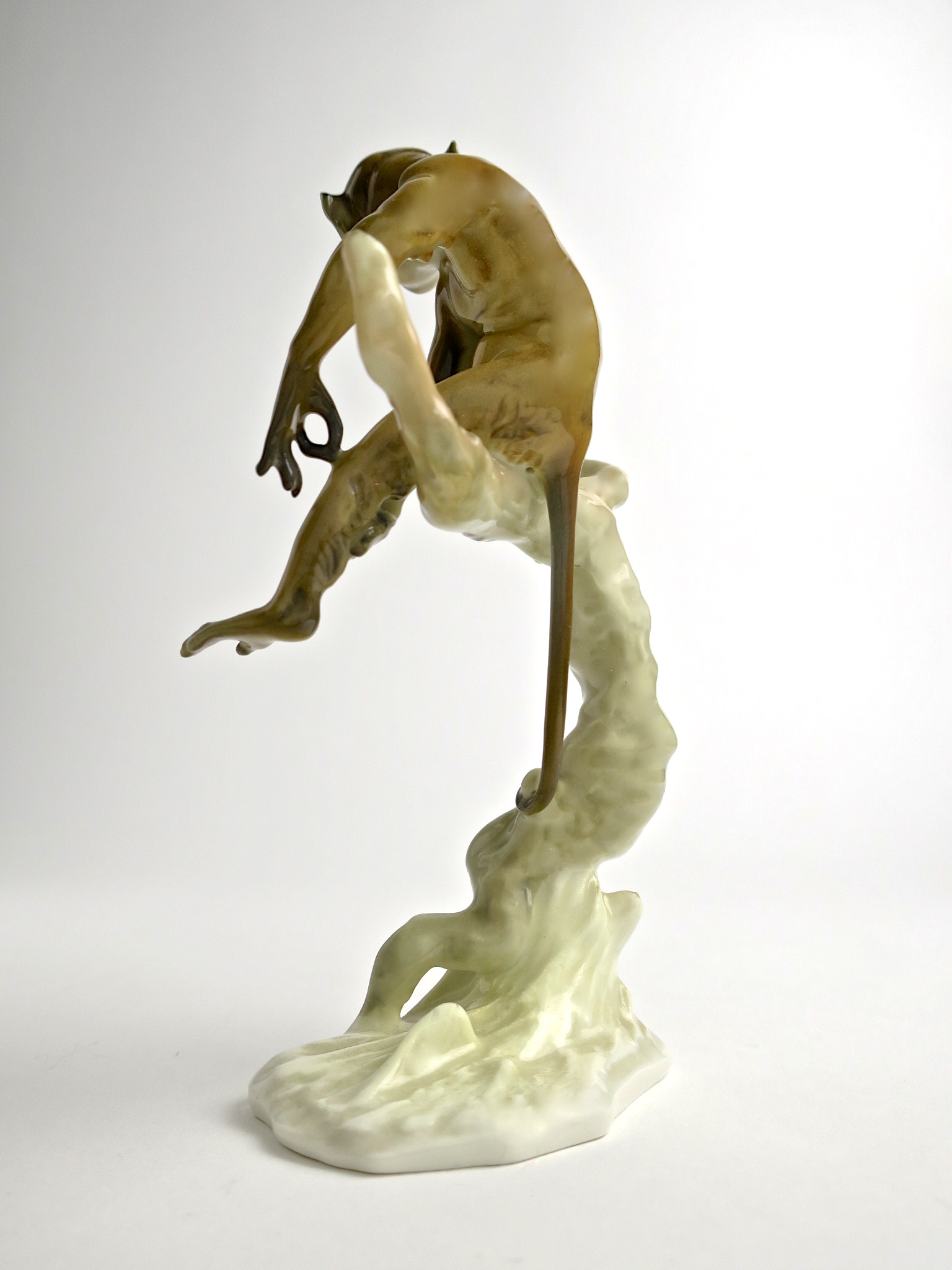 affe monkey exotisch animals hutschenreuther hansachtziger porzellan filigran 50er 1950 fifties handbemalt manufacture porcelain