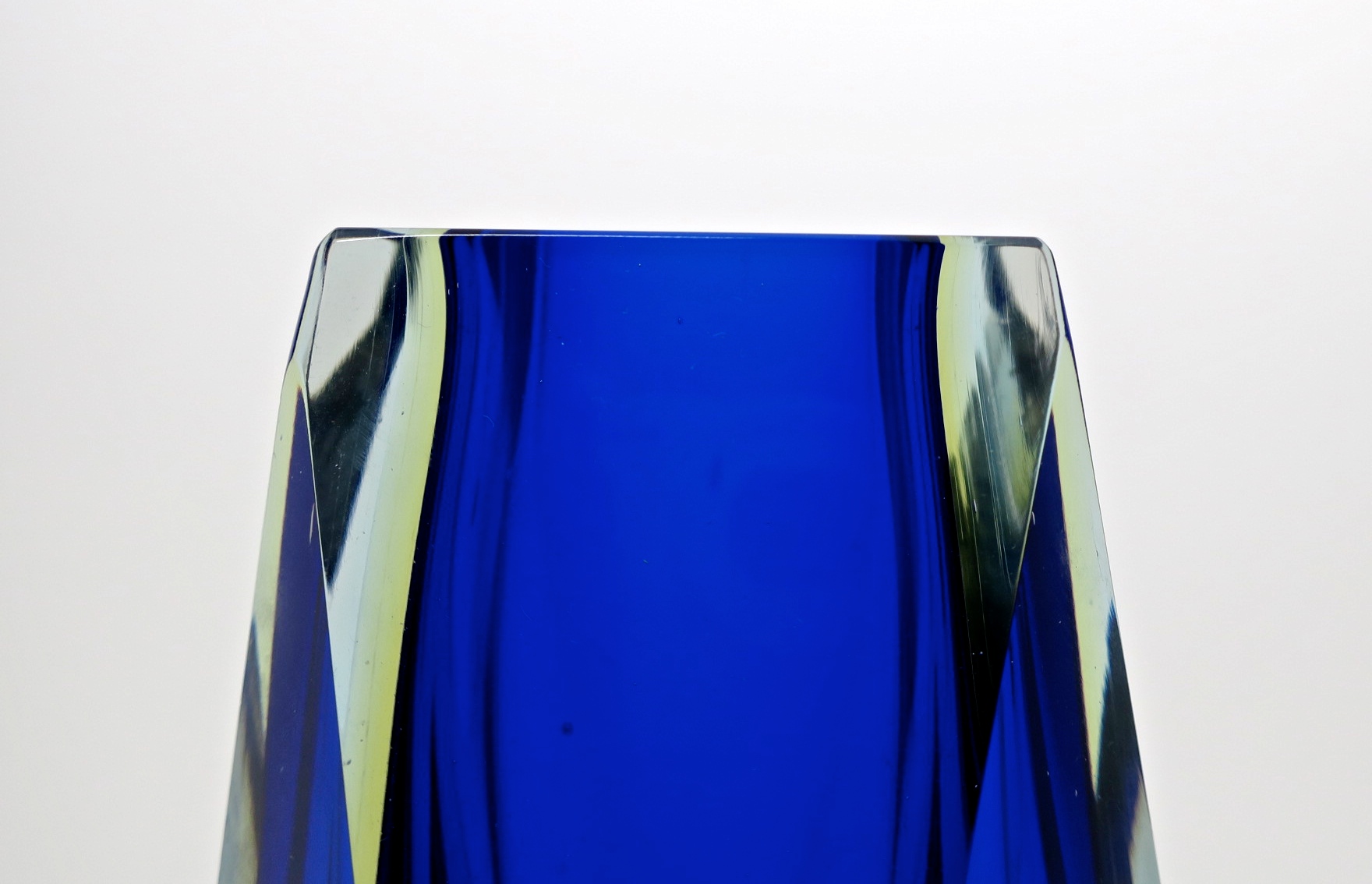 murano blockvase kristall mundgeblasen mouthblown handcrafted handgeschliffen feuerpoliert fire polished kristal crystal vase