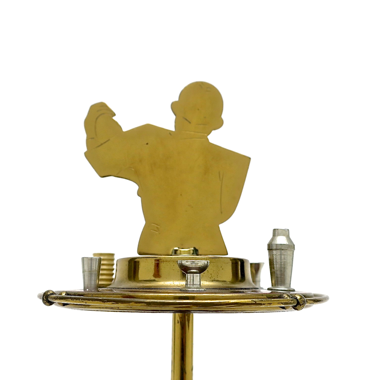 barkeeper bartender cocktails shaker zigarettenspender midcentury artdéco schildpatt fifties kaufmuseum münchen interior brass messing  barequipment für männer formen masculine männer geschenke