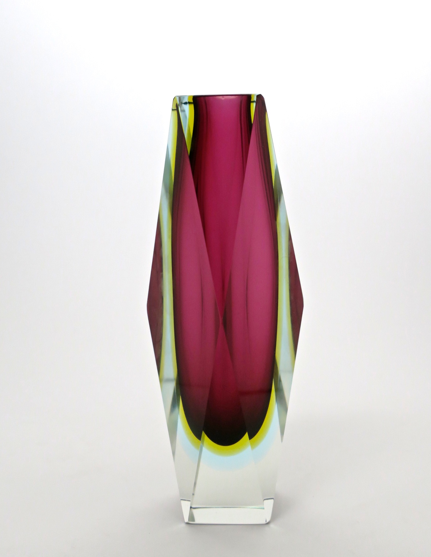 murano blockvase kristall mundgeblasen mouthblown handcrafted handgeschliffen feuerpoliert fire polished kristal crystal vase