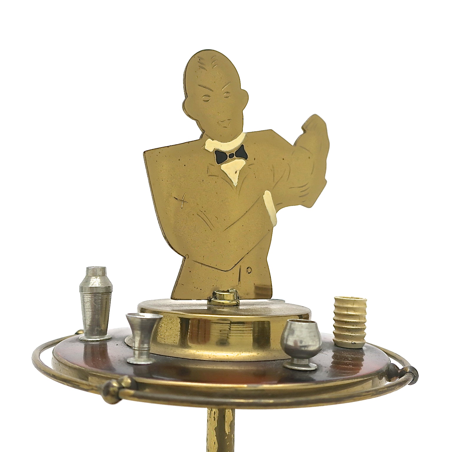 barkeeper bartender cocktails shaker zigarettenspender midcentury artdéco schildpatt fifties kaufmuseum münchen interior brass messing  barequipment für männer formen masculine männer geschenke