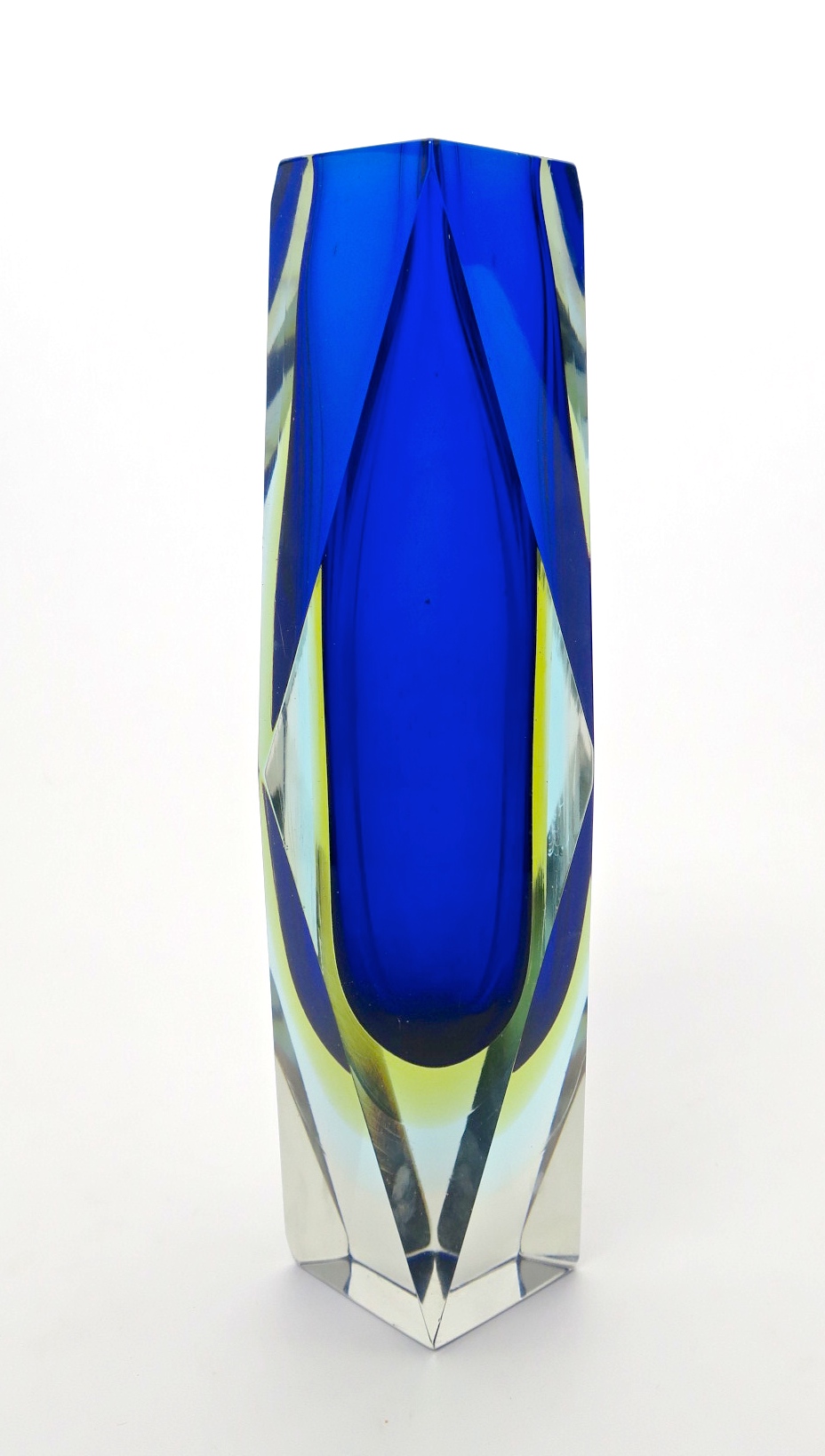 murano blockvase kristall mundgeblasen mouthblown handcrafted handgeschliffen feuerpoliert fire polished kristal crystal vase