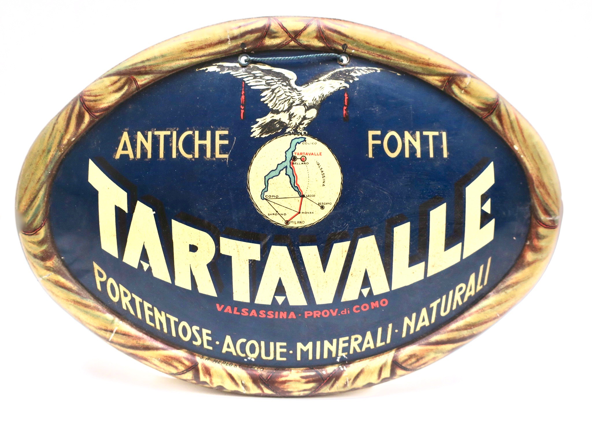 kitchen küche blechreklame antik blechschild aqua minerale italien valsassina como kaufmuseum bogenhausen werbung adler eagle