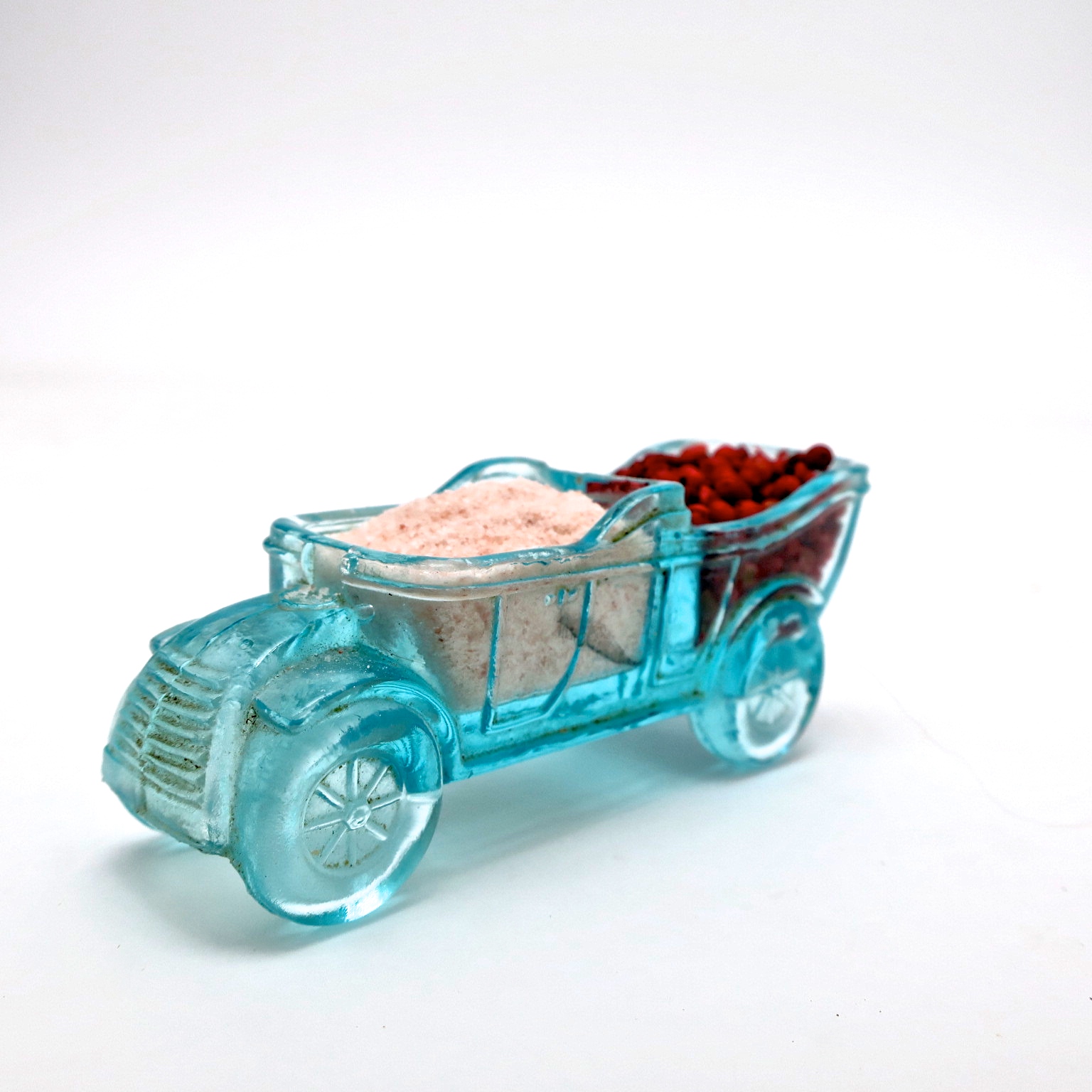 automobilia auto Gewürze salz&pfeffer oldtimer autofan formglas antik vintage kaufmuseum gewürzset 