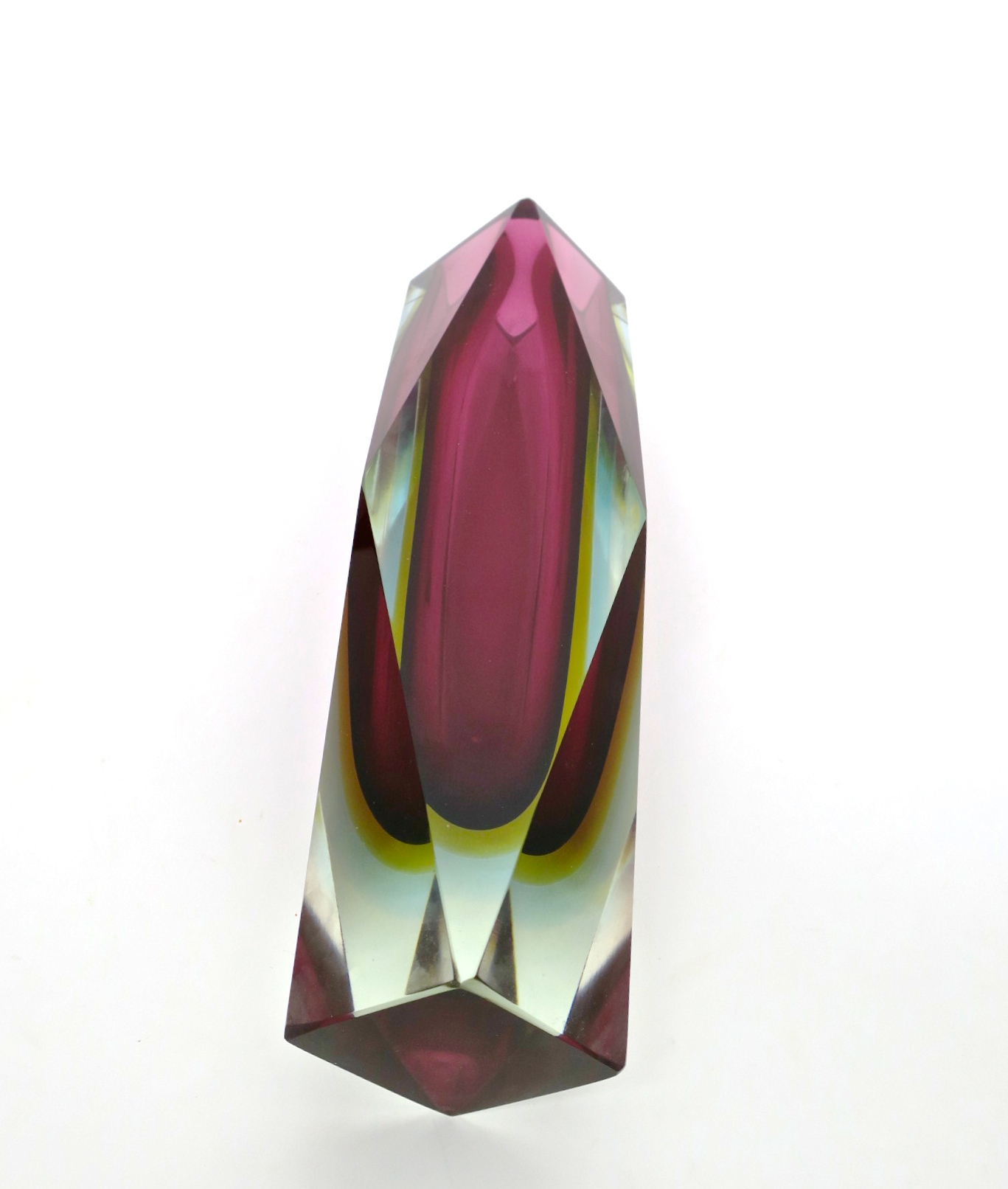 murano blockvase kristall mundgeblasen mouthblown handcrafted handgeschliffen feuerpoliert fire polished kristal crystal vase