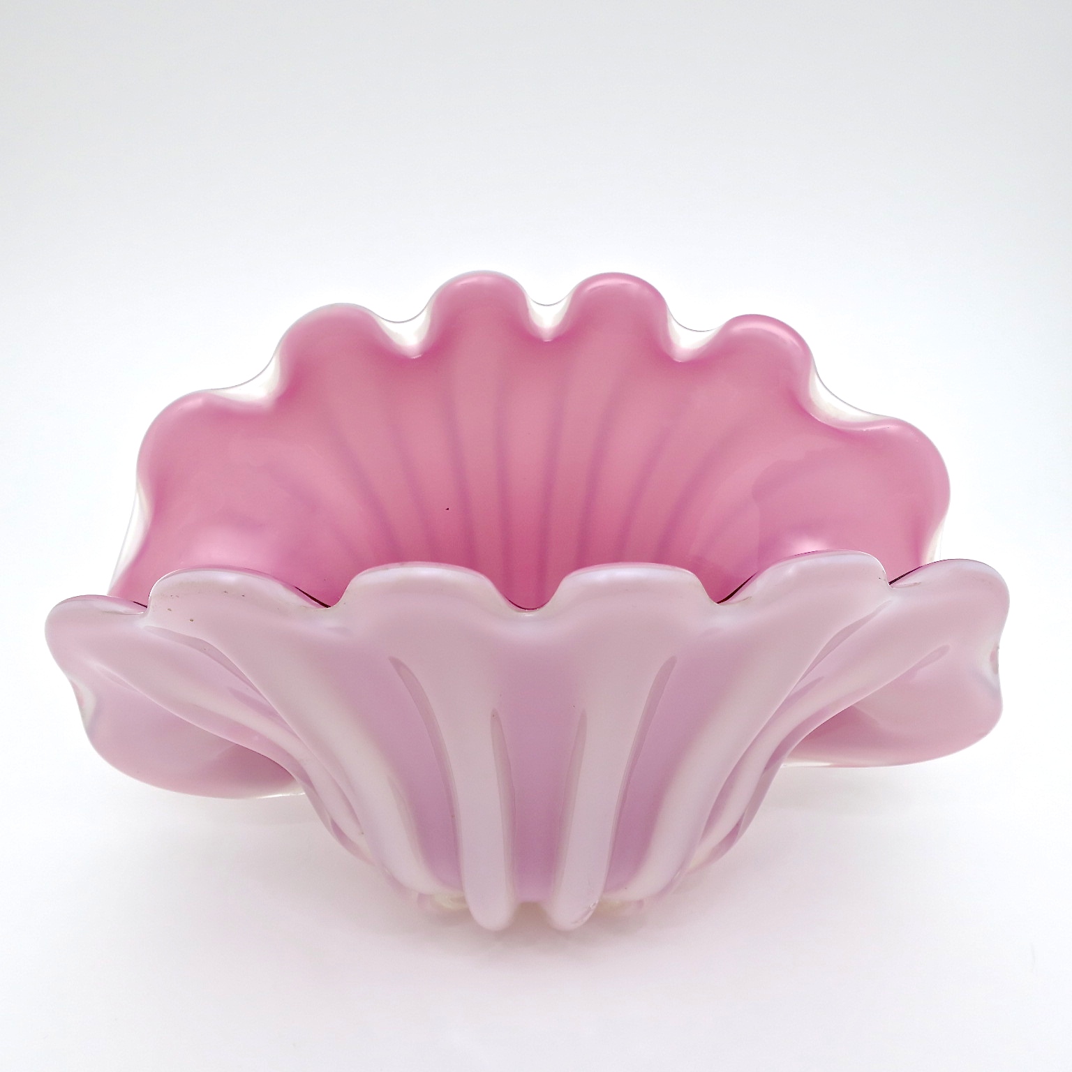 carnivora venusfliegenfalle murano riesenmuschel tridacna opalino opalglas puderpink altrosa rosé bubblegumpink puderpink mundgelblasen hochzeitsgeschenk geschenke kaufmuseum