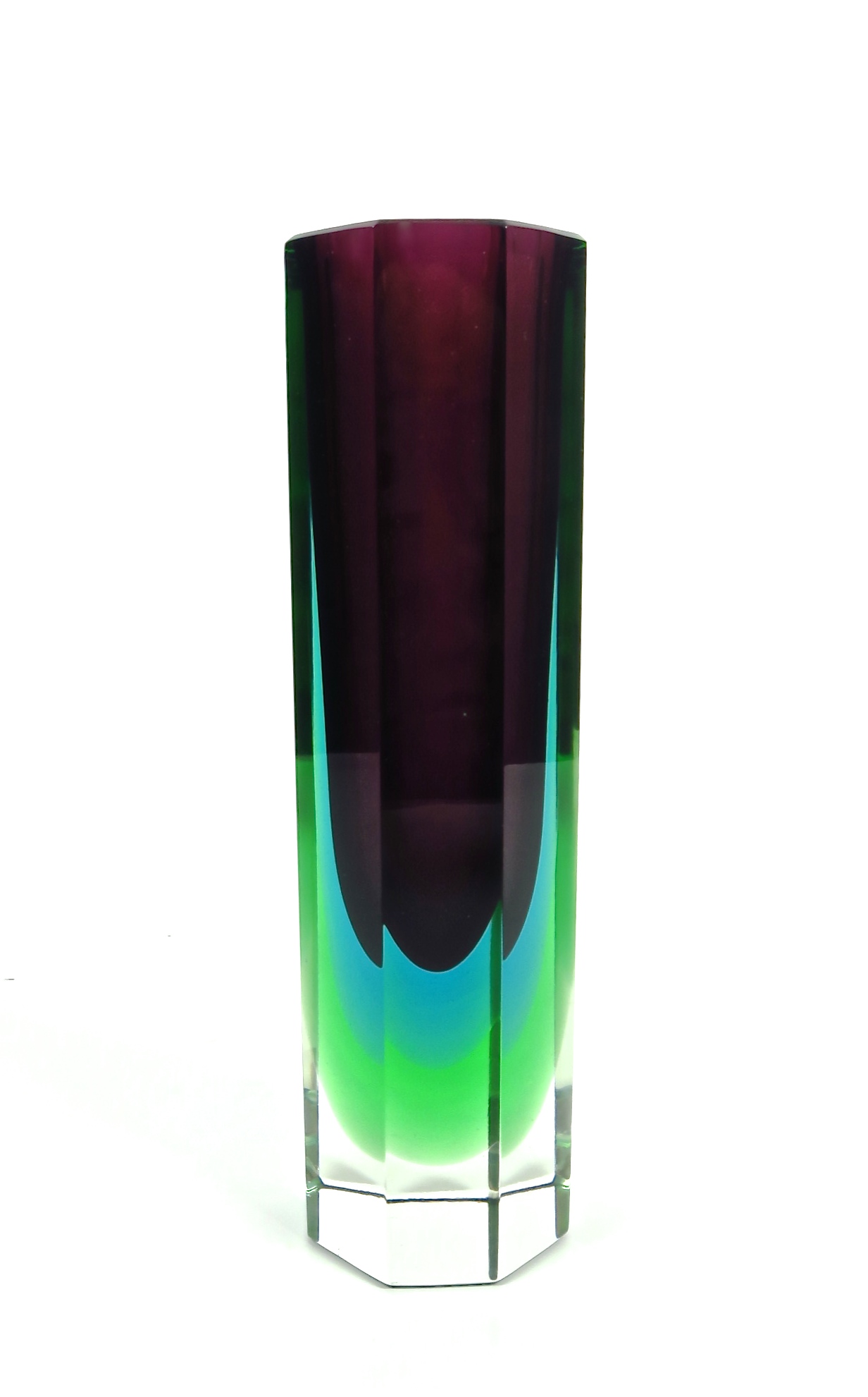 murano Venedig purple power lila neon uranglas designer maskulin design glas glass vase sammlervase interior mundgeblasen