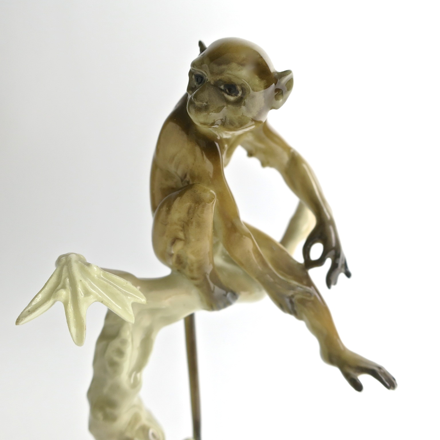 affe monkey exotisch animals hutschenreuther hansachtziger porzellan filigran 50er 1950 fifties handbemalt manufacture porcelain