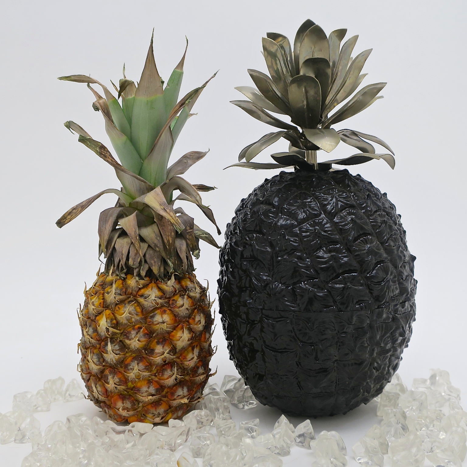 ananas eiskühler ice bucket pineapple cocktailbar holywood regency seventies midcentury modern bartender geschenke für männer kaufmuseum 