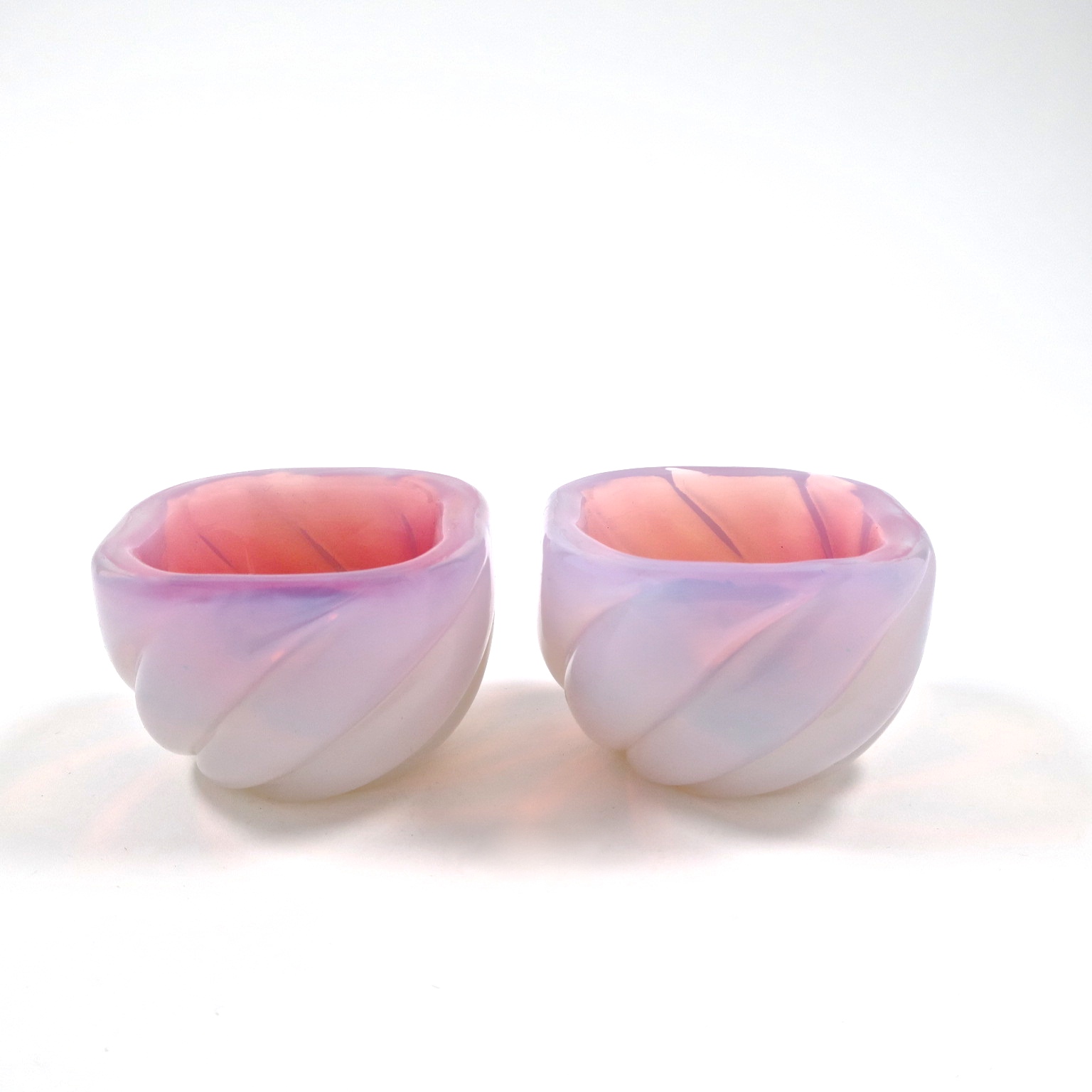 murano schale bowl alabastro opalino opalglas jakobsmuscheln shell muschel nature tischdecoration tableware kaufmuseum 60er sixties altrosa rosa pink midcentury midmod