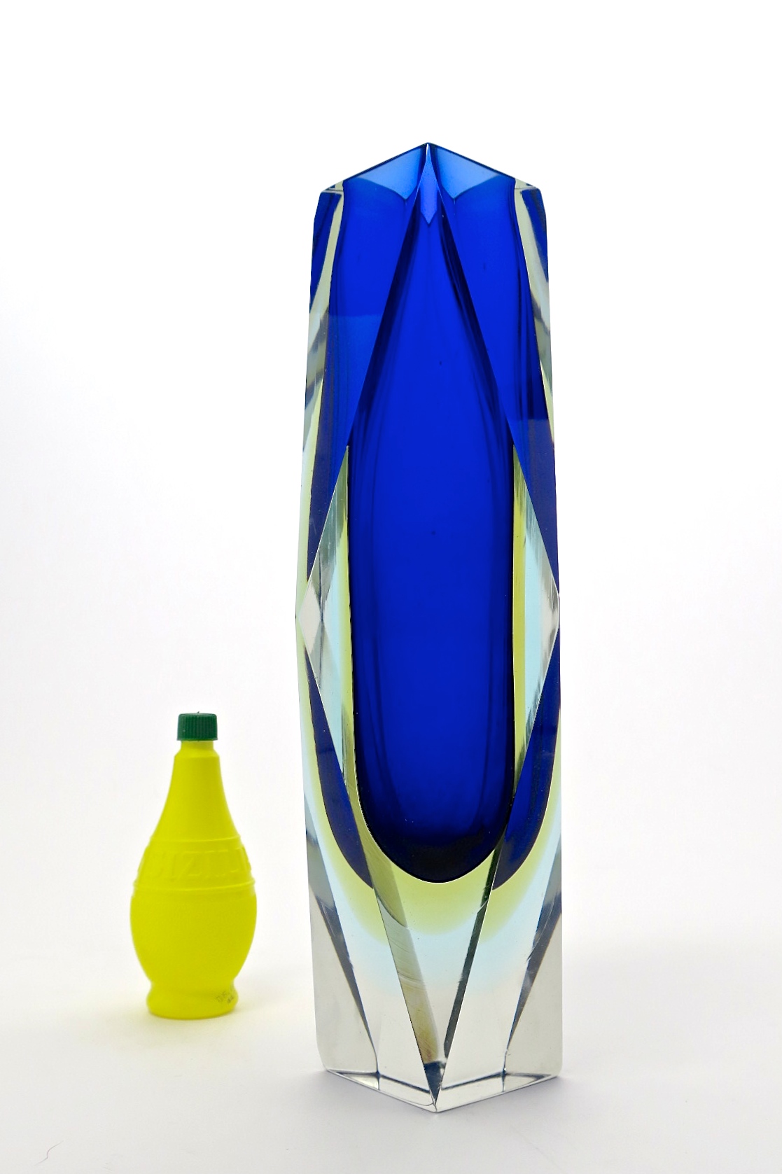 murano blockvase kristall mundgeblasen mouthblown handcrafted handgeschliffen feuerpoliert fire polished kristal crystal vase