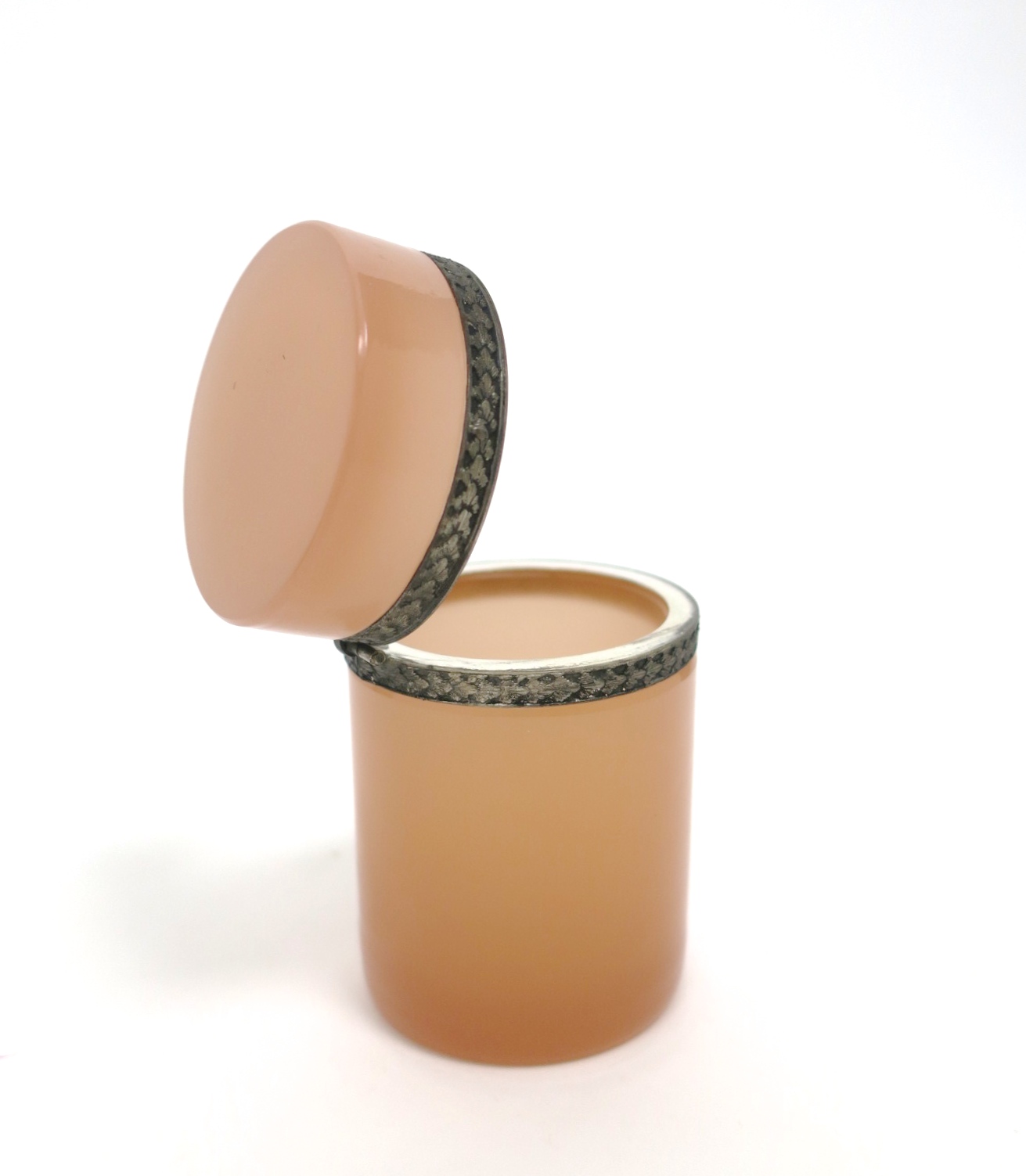 deckeldose trinketbox opalglas ormolu hochzeitsgeschenk geschenk kaufmuseum midcentury design designklassik murano