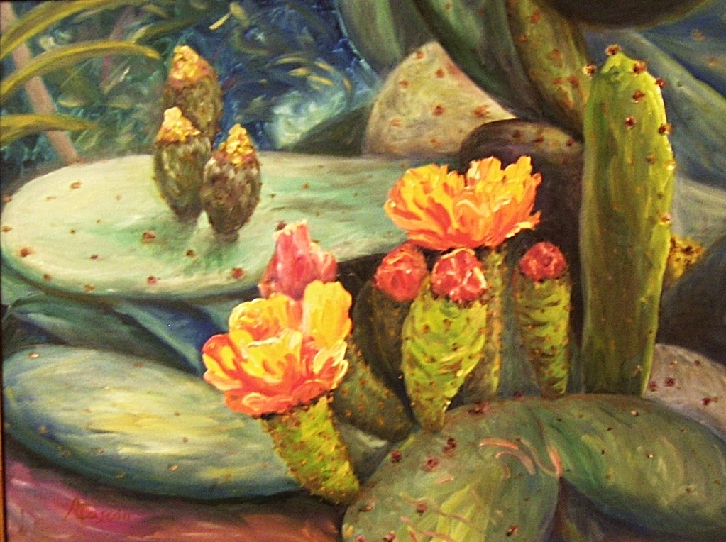 68. FLOR DE CACTO O/T 60x46